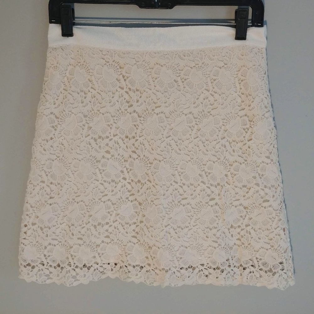 Cream Lace Skirt